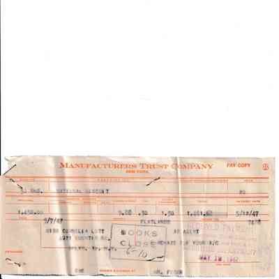 Receipt for Shares Purchased by Cornelia Lott