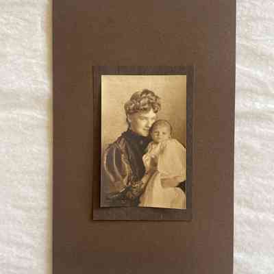 Portrait of woman with baby
