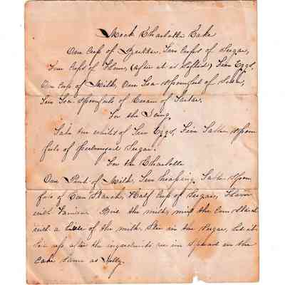 Handwritten Recipe