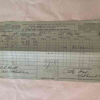 Water Tax Receipt
