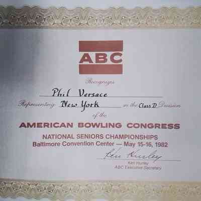 American Bowling Congress National Seniors Championships Awards