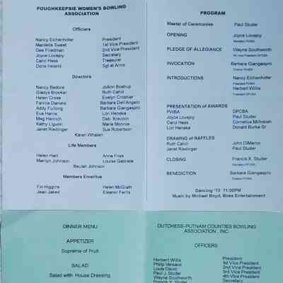 Dutchess-Putnam Counties Bowling Associations Trophy Dinner Dance