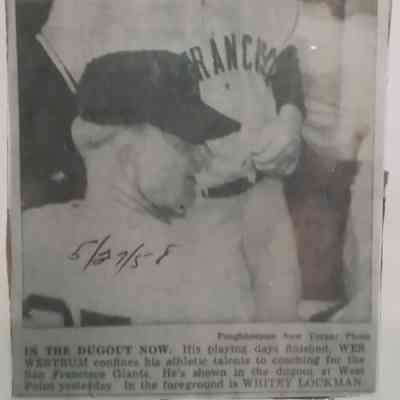 Wes Westrum coaching the Giants