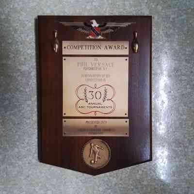 Competition award to Phil Versace in recognition for competing in 30 annual tournaments