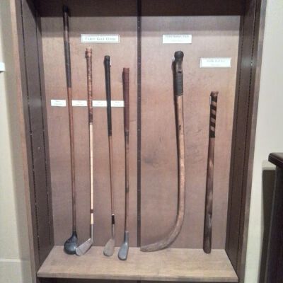 Old Golf Clubs and Hockey Sticks
