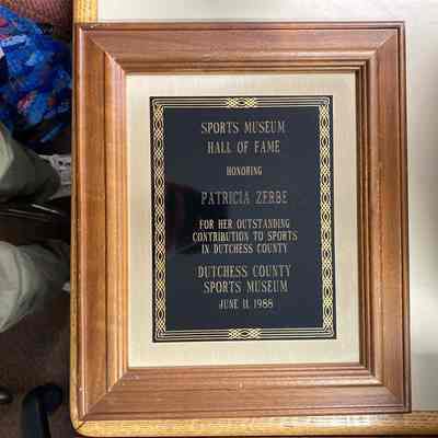 Pat Zerbe Sports Museum Hall of Fame Plaque 1988