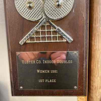 Indoor Doubles First Place Plaque 1981