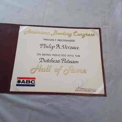 Dutchess-Putnam Hall of Fame Induction Certificate