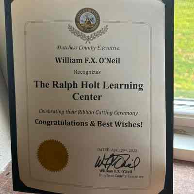Certificate of Recognition for The Ralph Holt Learning Center