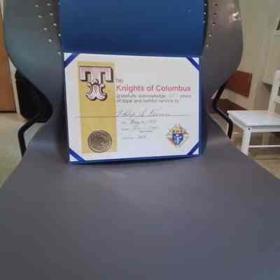 Knights of Columbus Acknowledgment Certificate