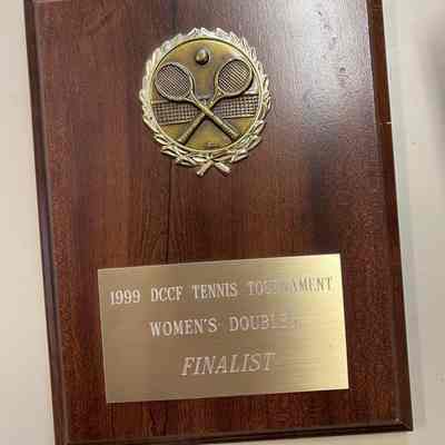 DCCF Finalist Woman's Doubles Plaque 1999