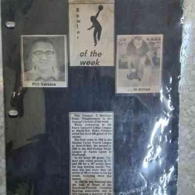 Newspaper about Phil Versace's achievements during his career