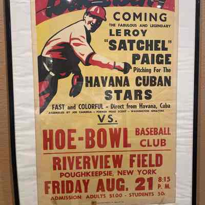 Leroy “satchel” Paige pitching for the Havana Cuban Stars VS Hoe-Bowl Baseball Club