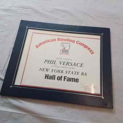 New York State BA Hall of Fame Induction Certificate