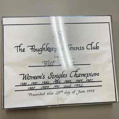 Pok. Tennis Club Certificate 1994