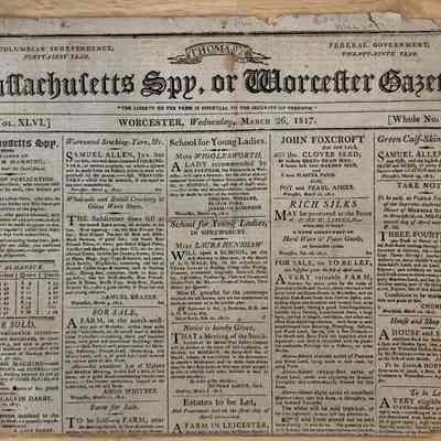 Massachusetts Spy, or Worcester Gazette, March 26, 1817