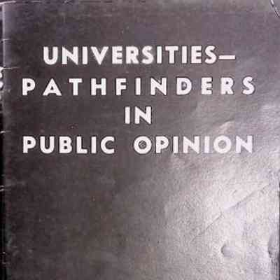 Universities—Pathfinders in Public Opinion