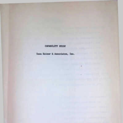 Capability Study, Inez Kaiser & Associates, Inc.