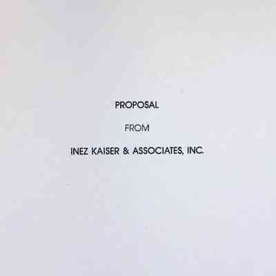 Proposal from Inez Kaiser & Associates, Inc.