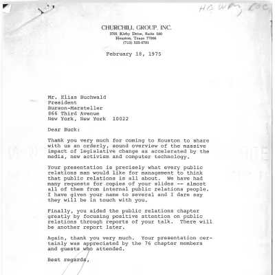 Letter from Philip Taggart of addressing Elias Buchwald