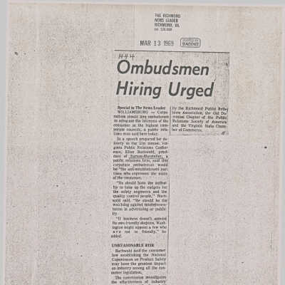 Ombudsmen Hiring Urged