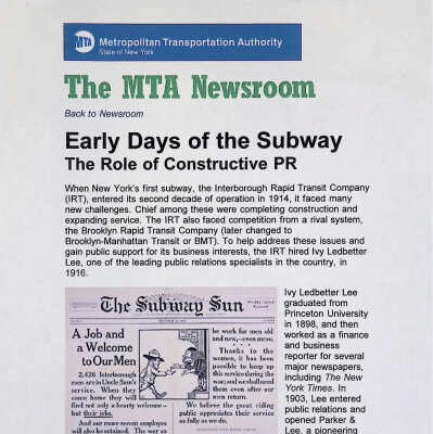 Early Days of the Subway