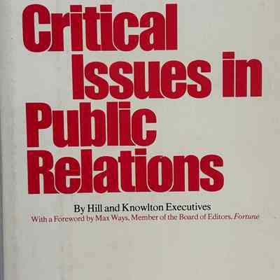 Critical Issues in Public Relations