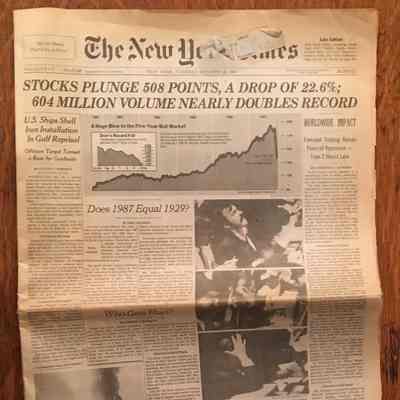 The New York Times, “Stocks Plunge 508 Points”
