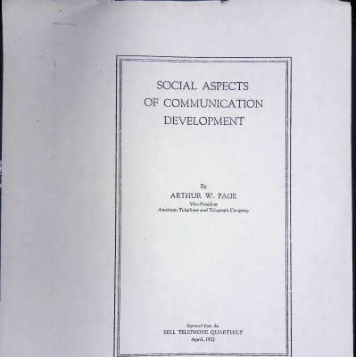 Social Aspects of Communication Development