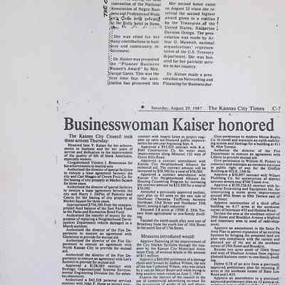 Businesswoman Kaiser honored