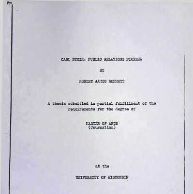 “Carl Byoir: Public Relations Pioneer”