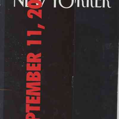 New Yorker magazine, World Trade Towers silhouettes upon black