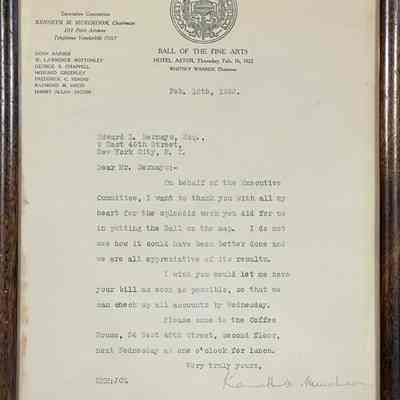 Letter to Edward L. Bernays