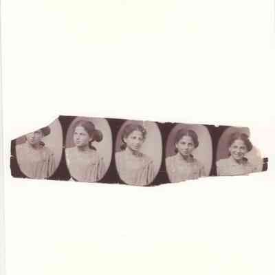 A strip of five photos of a young Doris Fleischman (Bernays)