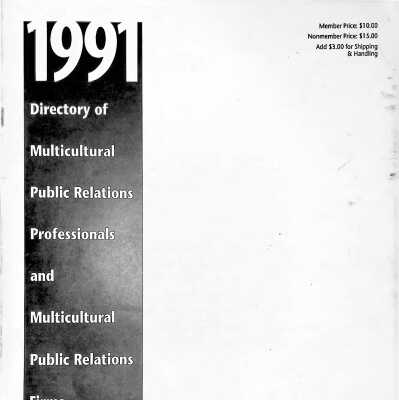 Directory of Multicultural Public Relations Professionals and Multicultural Public Relations Firms