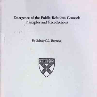 Emergence of the Public Relations Counsel