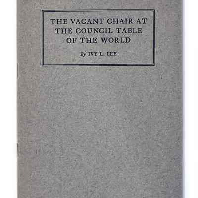 The Vacant Chair at the Council Table of the World
