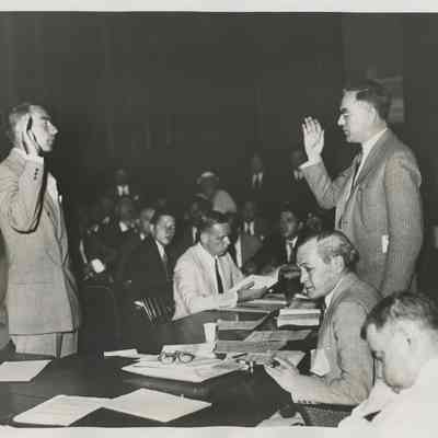 Burnham Carter testifying to Congressional Subcommittee on behalf of Ivy Lee