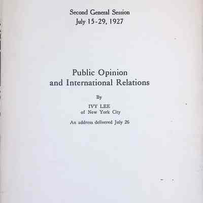 Public Opinion and International Relations