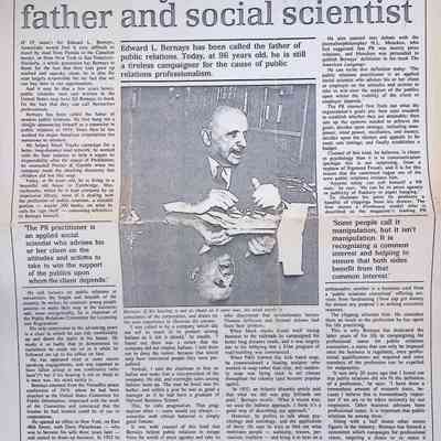 Ed Bernays — PR founding father and social scientist
