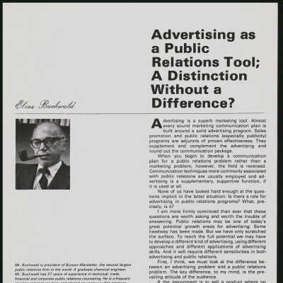Advertising as a Public Relations Tool