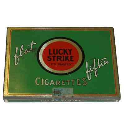 Lucky Strike "It's Toasted" Flat Fifties Cigarettes Tin