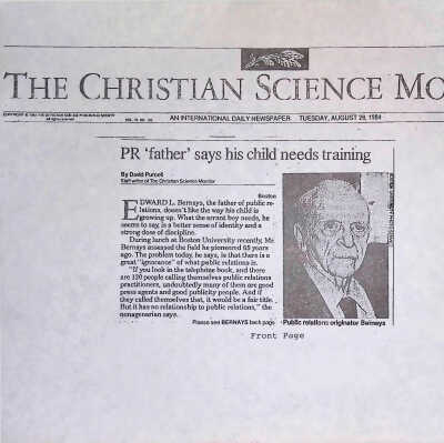 "PR 'father' says his child needs training," The Christian Science Monitor
