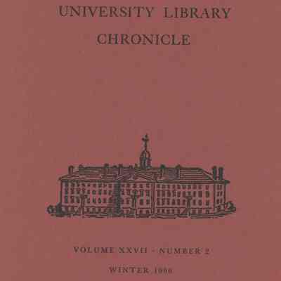 The Princeton University Library Chronicle
