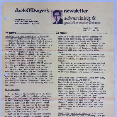 Jack O'Dwyer's newsletter