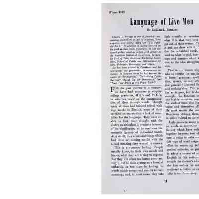 Language of Live Men