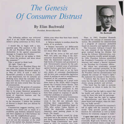 The Genesis of Consumer Distrust