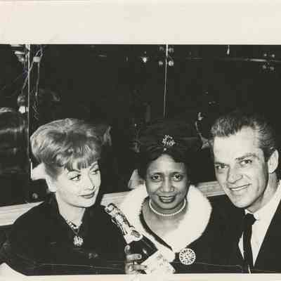 Photo of Inez Kaiser, Lucille Ball and an unidentified male
