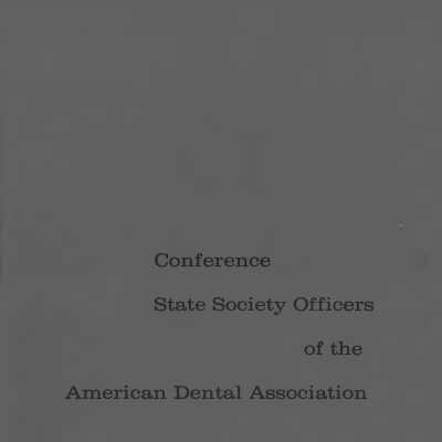 Conference State Society Officers of the American Dental Association