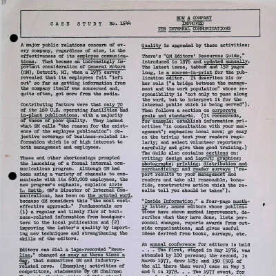 Case Study 1644: How a Company Improved Its Internal Communications